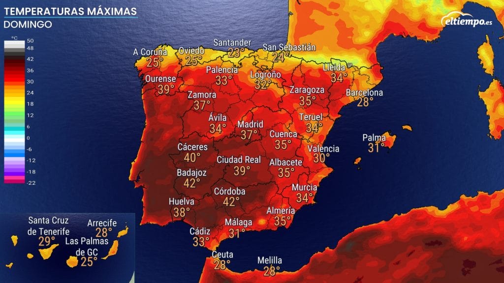 ola de calor agosto domingo