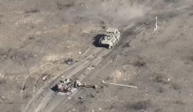 Russian BTR 80 assault stopped by extremely accurate auto cannon fire near Avdiivka May 2024