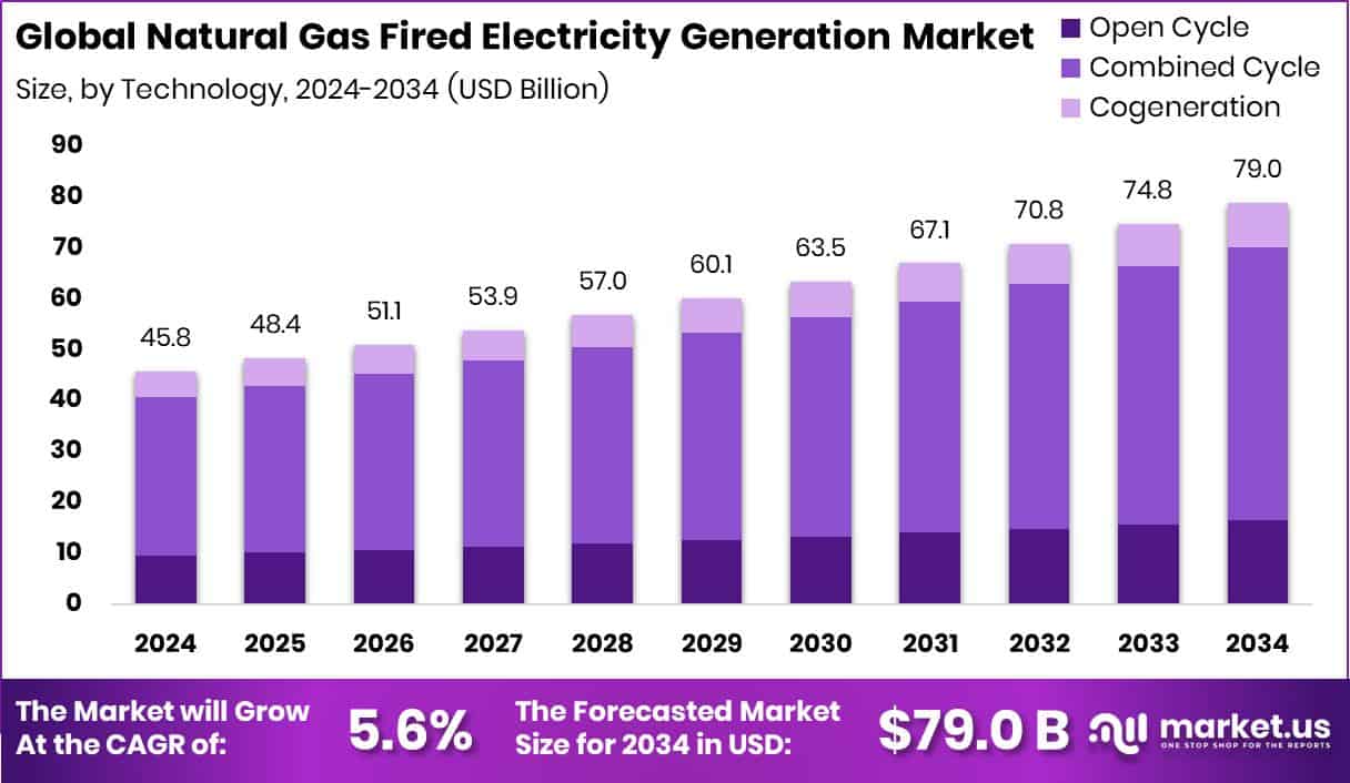 Natural Gas Fired Electricity Generation Market Size