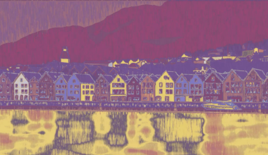 I made an animation of bryggen from one of my digital drawings :)