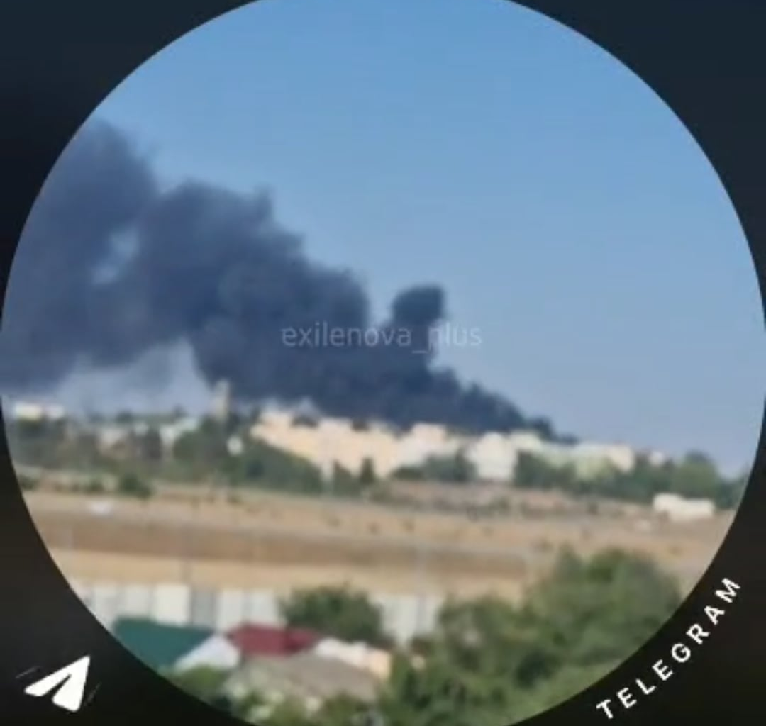 Ukrainian long-range drones hit fuel tanks in Crimea, Simferopol.