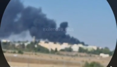Ukrainian long-range drones hit fuel tanks in Crimea, Simferopol.