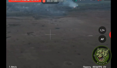 Russian armored vehicle advancing to assault Ukrainian positions destroyed using an FGM-148 Javelin ATGM. Near Zelenyi Shliakh, Kursk region [12.2024]
