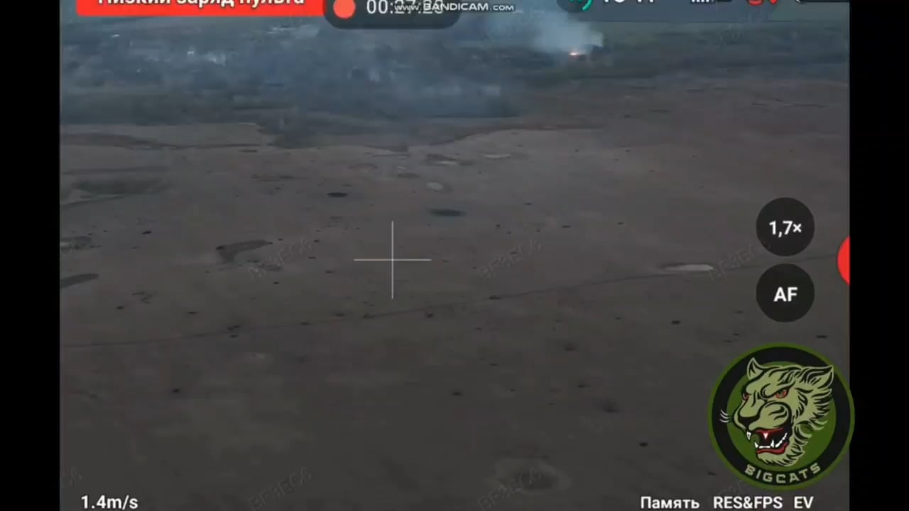 Russian armored vehicle advancing to assault Ukrainian positions destroyed using an FGM-148 Javelin ATGM. Near Zelenyi Shliakh, Kursk region [12.2024]