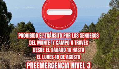 Nivel 3 de preemeregencia ante el riesgo de incendios forestales