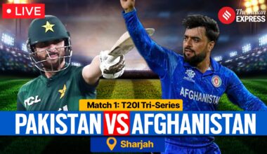 Pakistan vs Afghanistan Live Score Streaming: Catch live updates of Match 1 of the T20I Tri-Series in UAE.