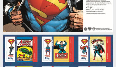 Portugal Commemorates Superman with Exclusive Self-Adhesive Stamps