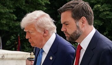 President Donald Trump and Vice President JD Vance take part in ceremonies in commemoration of the Memorial Day holiday, at Arlington National Cemetery in Arlington, Virginia, U.S., May 26, 2025. (Reuters File)