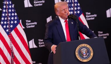 President Trump speaks during an event at the Kennedy Center on August 13, 2025 in Washington, D.C.