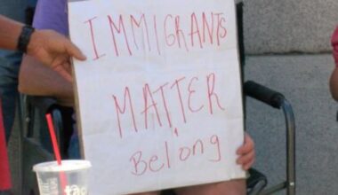 Community members protest to support Immigrant families