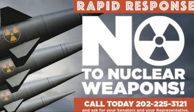 Contact Congress today: No to nuclear weapons!
