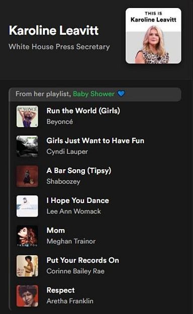 ?Panama Playlists? exposes surprising music politicians and celebrities are listening to US Vice President JD Vance Attorney General Pam Bondi White House Press Secretary Karoline Leavitt