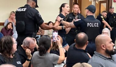 U.S. Rep. Sean Casten shouted down at La Grange town hall