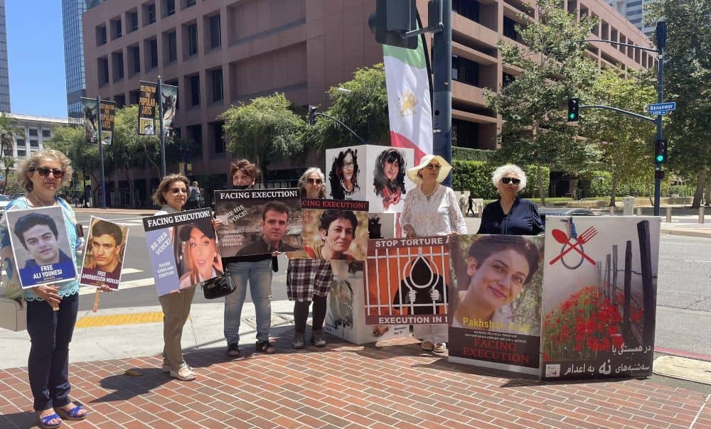 Iranian Resistance Supporters in San Diego, California Mark 80th Week of “No to Execution Tuesdays”