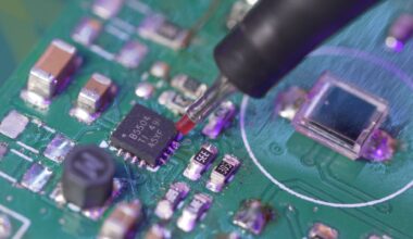 A photo of the circuit board with components soldered on