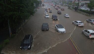 Heavy rain pounds South Korea's capital region, leaving 1 person missing