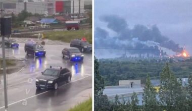 Ukraine launches waves of drone strikes while Putin travels to Alaska