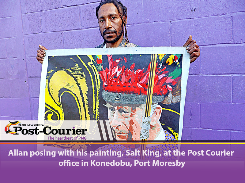 Salt King: artist blends local heritage with portrait of King Charles