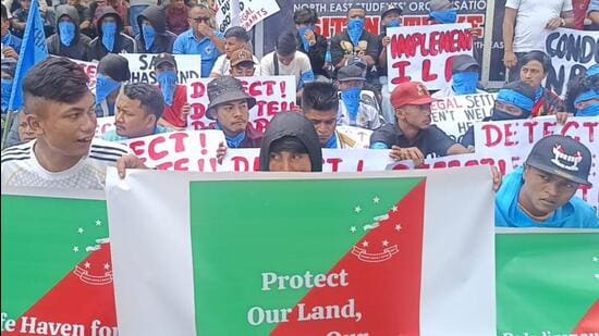 The NESO staged sit-in strikes across all state capitals in the Northeast on Monday.