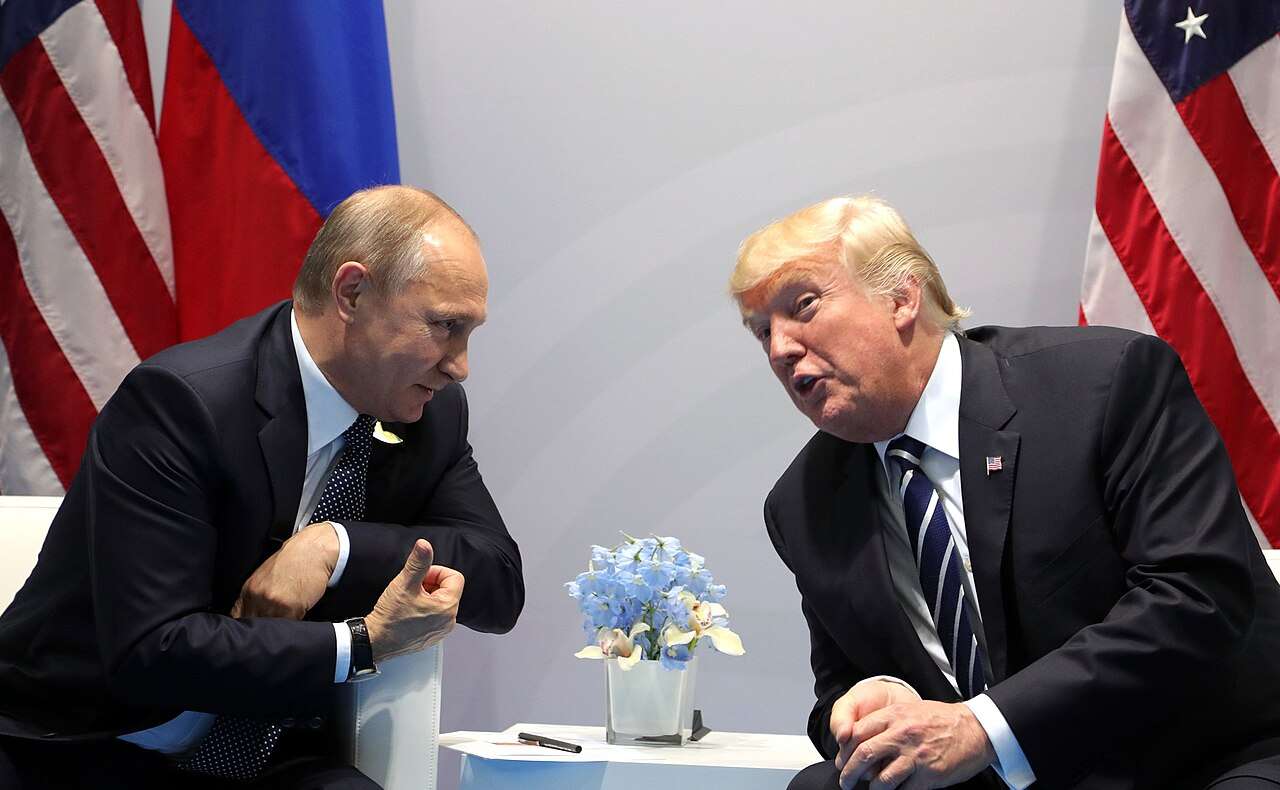 between U.S. President Donald Trump and Russian President Vladimir Putin