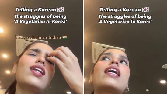 An Indian student in South Korea shares her struggles as a vegetarian with a local. (Instagram/@khushiiiii_sy16)