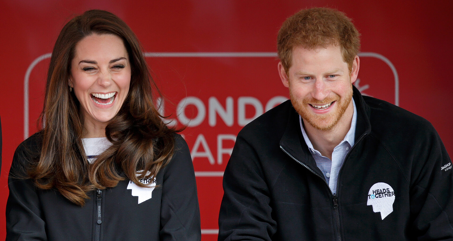 LONDON, UNITED KINGDOM - APRIL 23: (EMBARGOED FOR PUBLICATION IN UK NEWSPAPERS UNTIL 48 HOURS AFTER CREATE DATE AND TIME) Prince William, Duke of Cambridge, Catherine, Duchess of Cambridge and Prince Harry cheer on runners as they start the 2017 Virgin Money London Marathon on April 23, 2017 in London, England. The Heads Together mental heath campaign, spearheaded by The Duke &amp; Duchess of Cambridge and Prince Harry, is the marathon's 2017 Charity of the Year. (Photo by Max Mumby/Indigo/Getty Images)