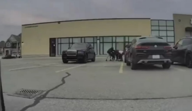 Carjacking caught on video at Brampton plaza