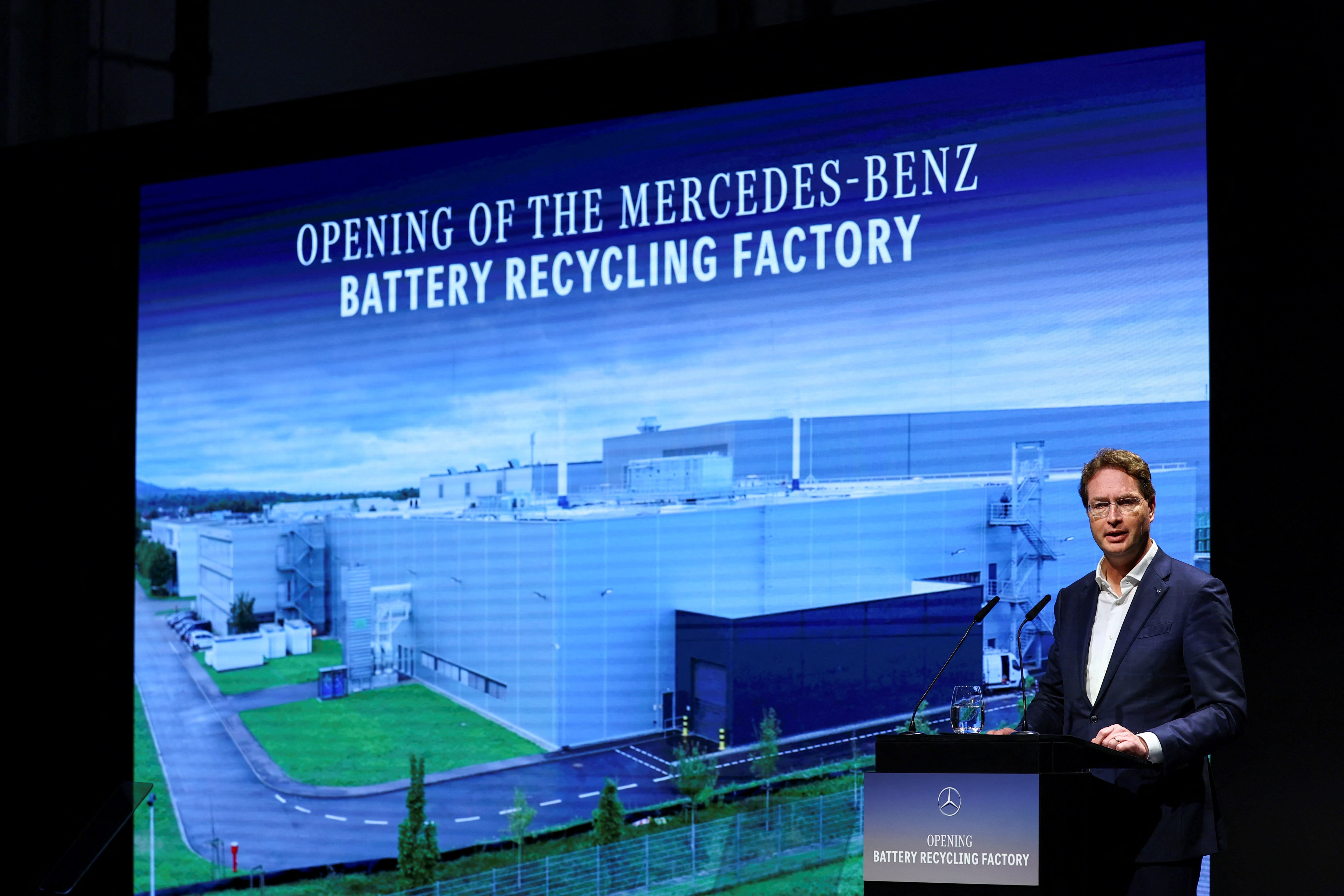 Opening ceremony of the Mercedes Benz battery recycling factory in Kuppenheim