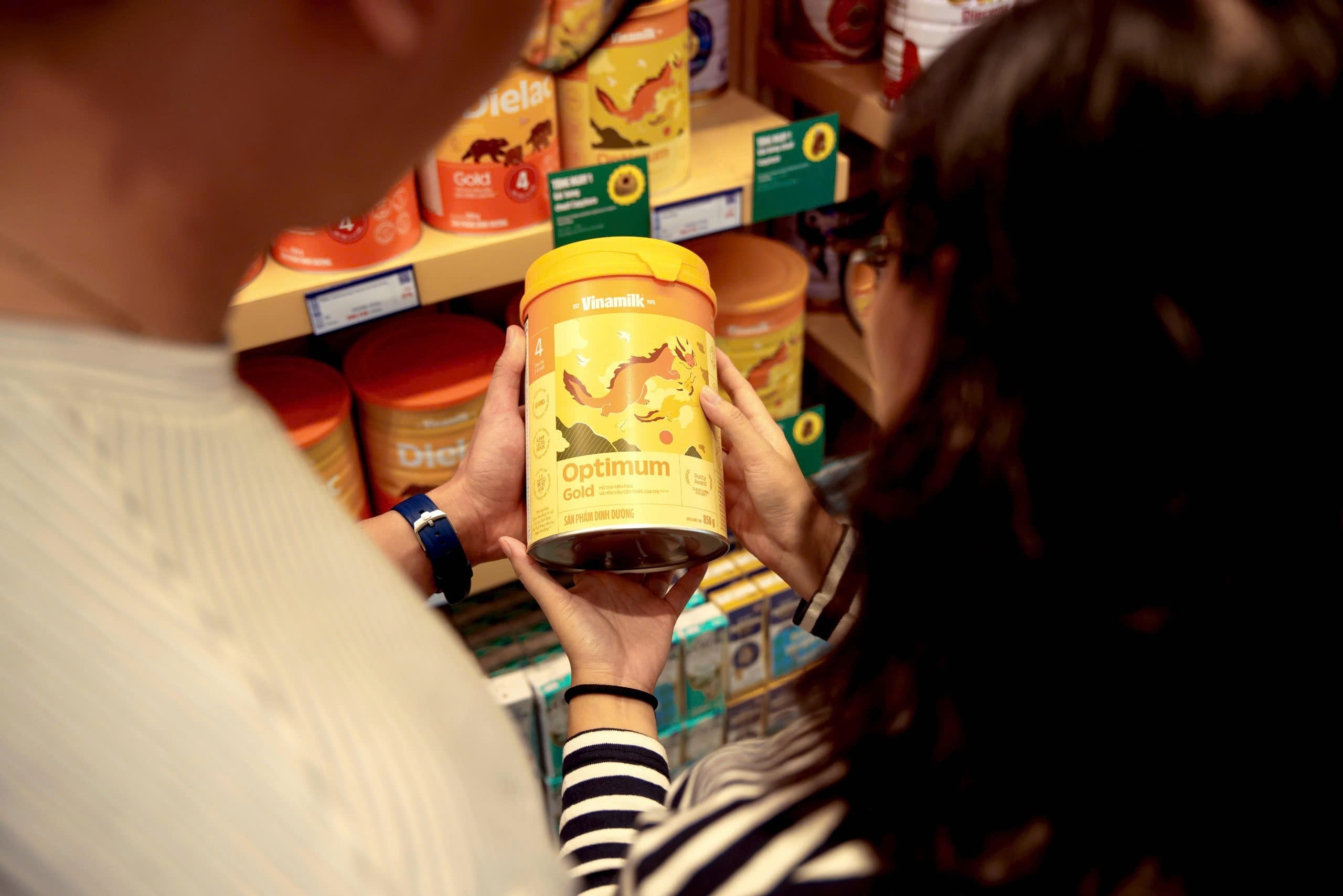 Vinamilk Optimum Gold focuses on digestive support for infants.