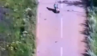 Granny was walking home and got shot by russians, then they finished her off with their FPV drone - Kupyansk Direction