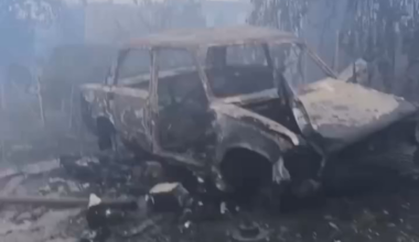 Russian soldier shows the complete destruction of his positions and “assault vehicles” to his left and right