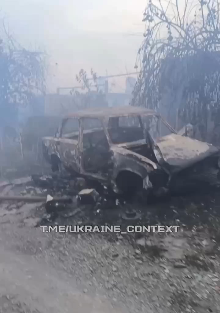 Russian soldier shows the complete destruction of his positions and “assault vehicles” to his left and right