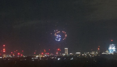 Drone show over Battersea / Chelsea