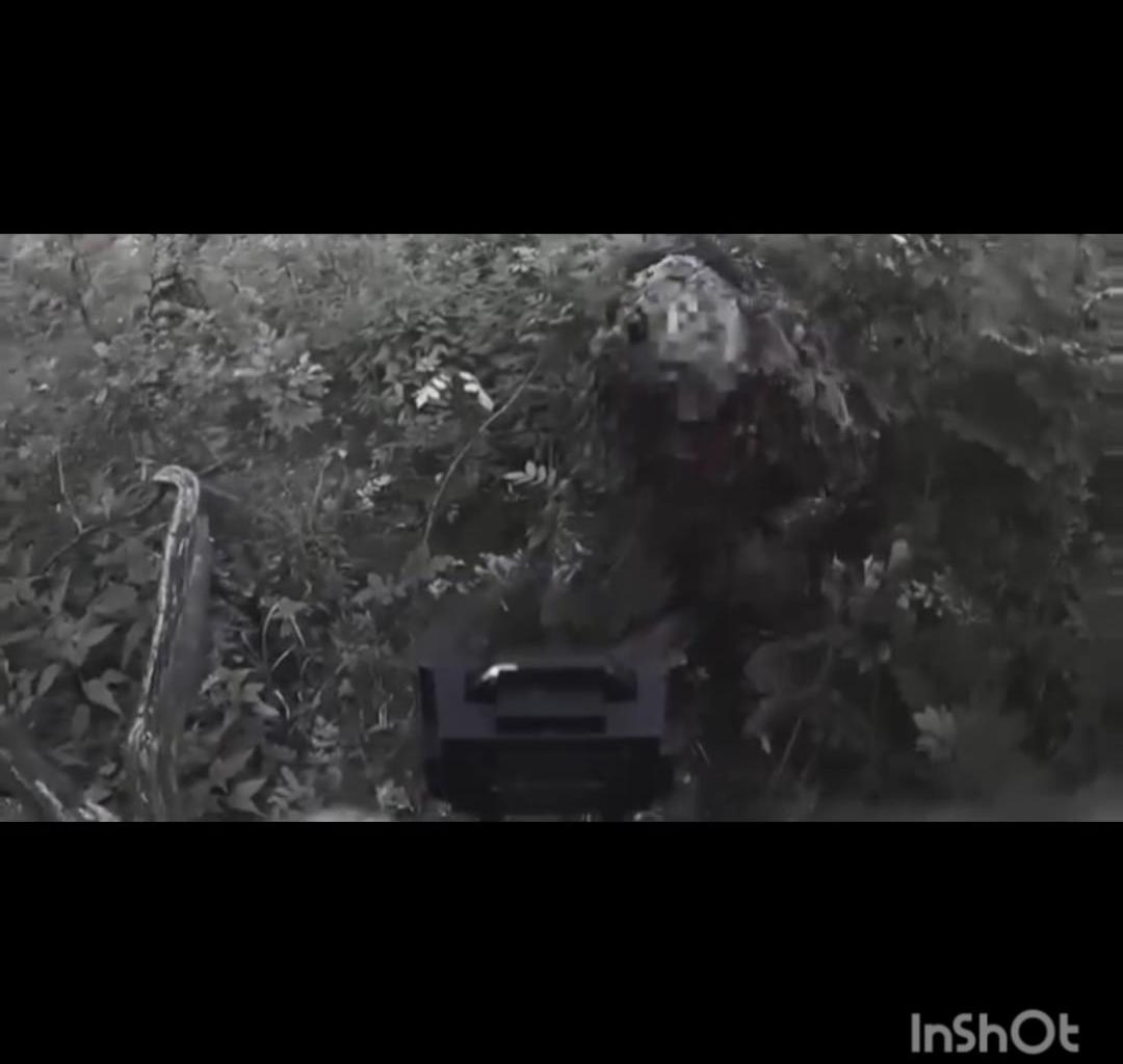 a russian soldier walks into a Ukrainian Recon team, upon touching his slinged rifle, he is shot and killed on the spot. August 2025.