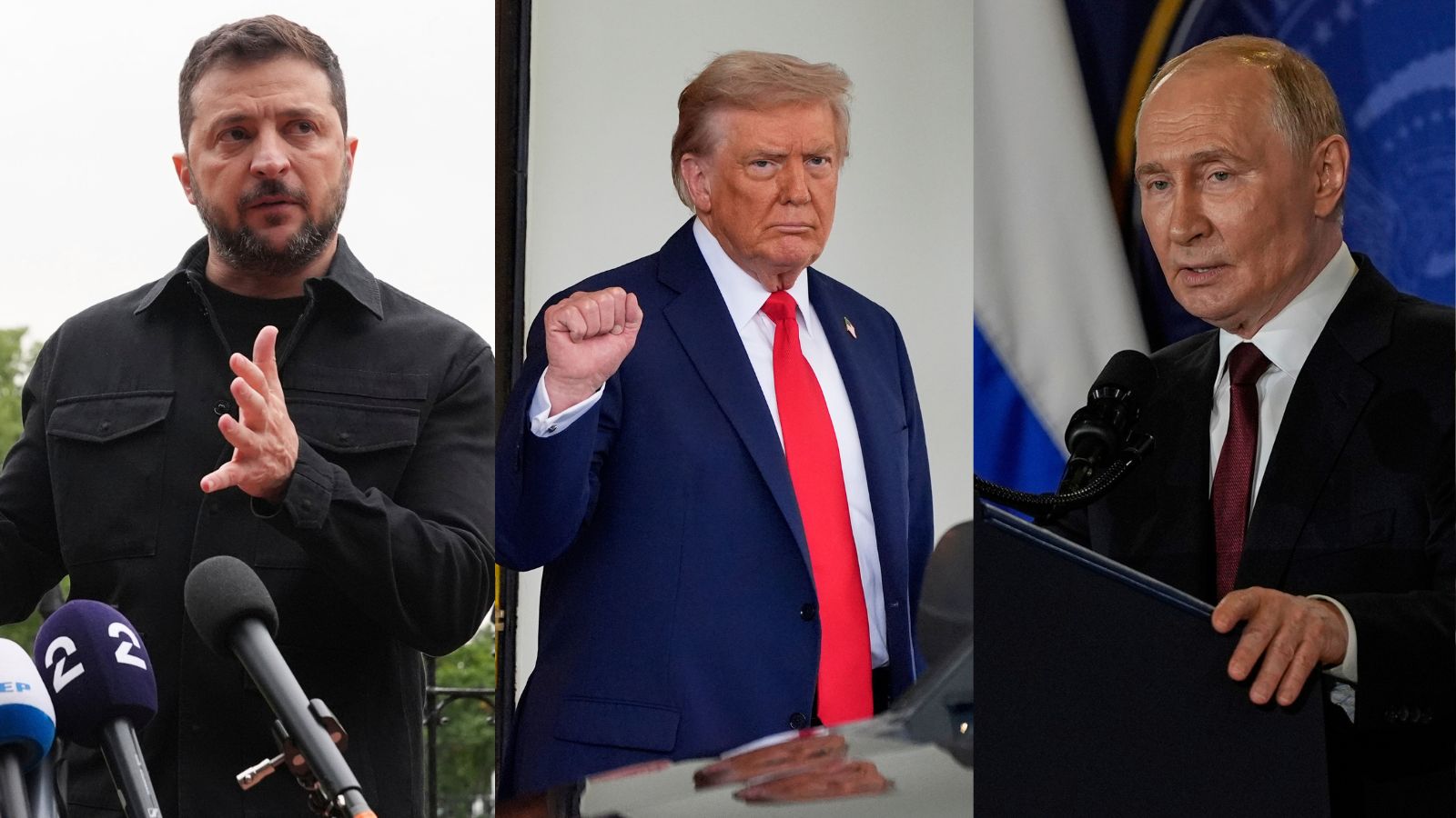 Donald Trump has announced plans to convene a face-to-face summit between Russian leader Vladimir Putin and Ukrainian President Volodymyr Zelenskyy in his latest bid to end Moscow’s war in Ukraine. (AP)