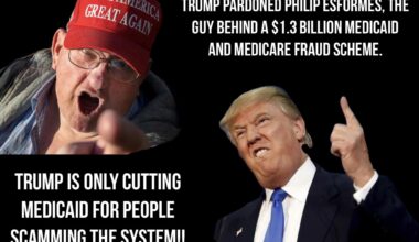 Only “scammers” get kicked off Medicaid, unless they steal billions, then they get a pardon.