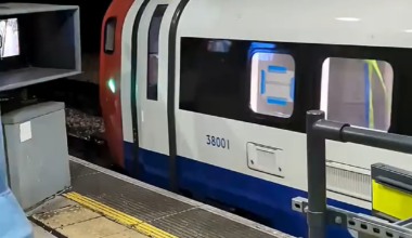The new tube train's so beautiful