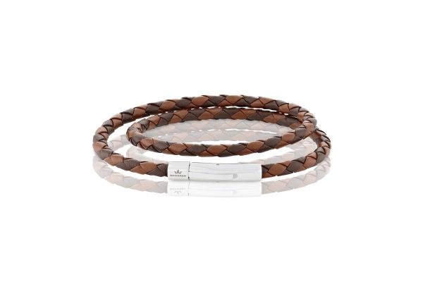 Matteo Double Tour Bracelet Brown / Brown