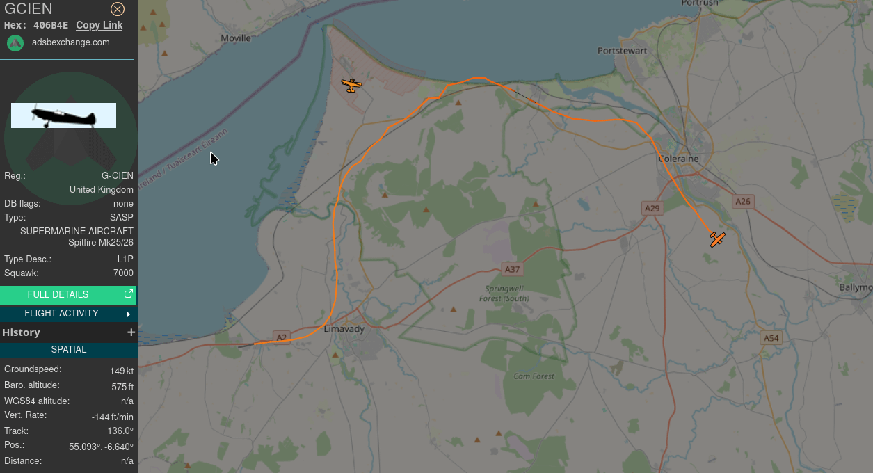 Look out for a Spitfire flying overhead. Sadly not mine but thought I'd share.