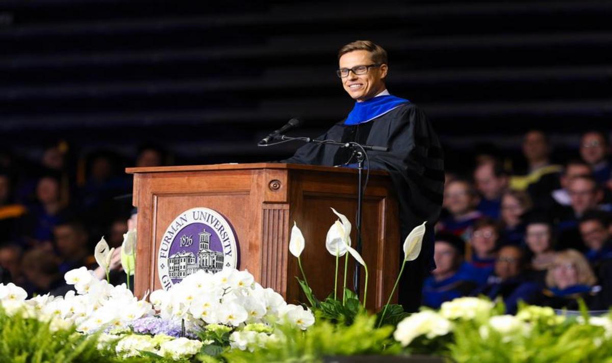Finnish President, Furman U. alum Alexander Stubb featured in WSJ