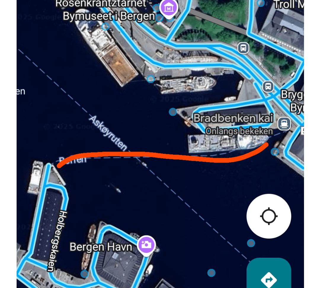 Ferry from Aquarium to Bryggen, Bergen