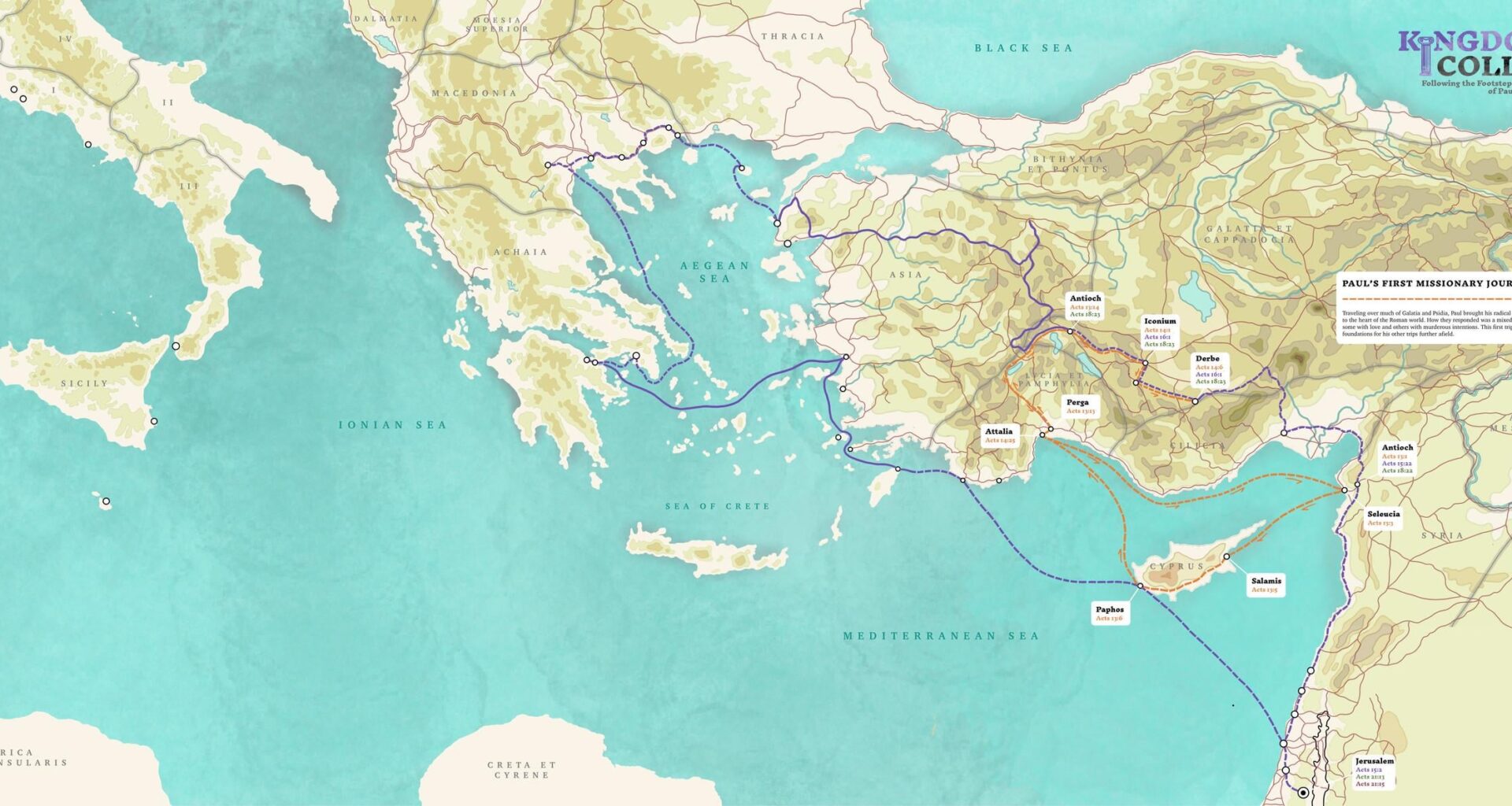 Visualizing Paul’s Journeys Across the 1st Century Roman World [OC]