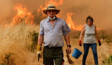 Spain, Portugal and Greece fight wildfires as heatwave expected to last for days