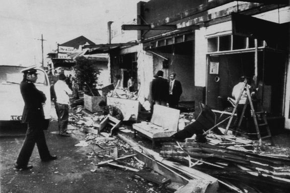 A Victoria Street travel agency was bombed in May 1975.