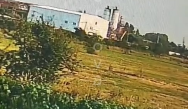 The moment a Ukrainian long-range drone struck russia's Afipsky oil refinery this morning