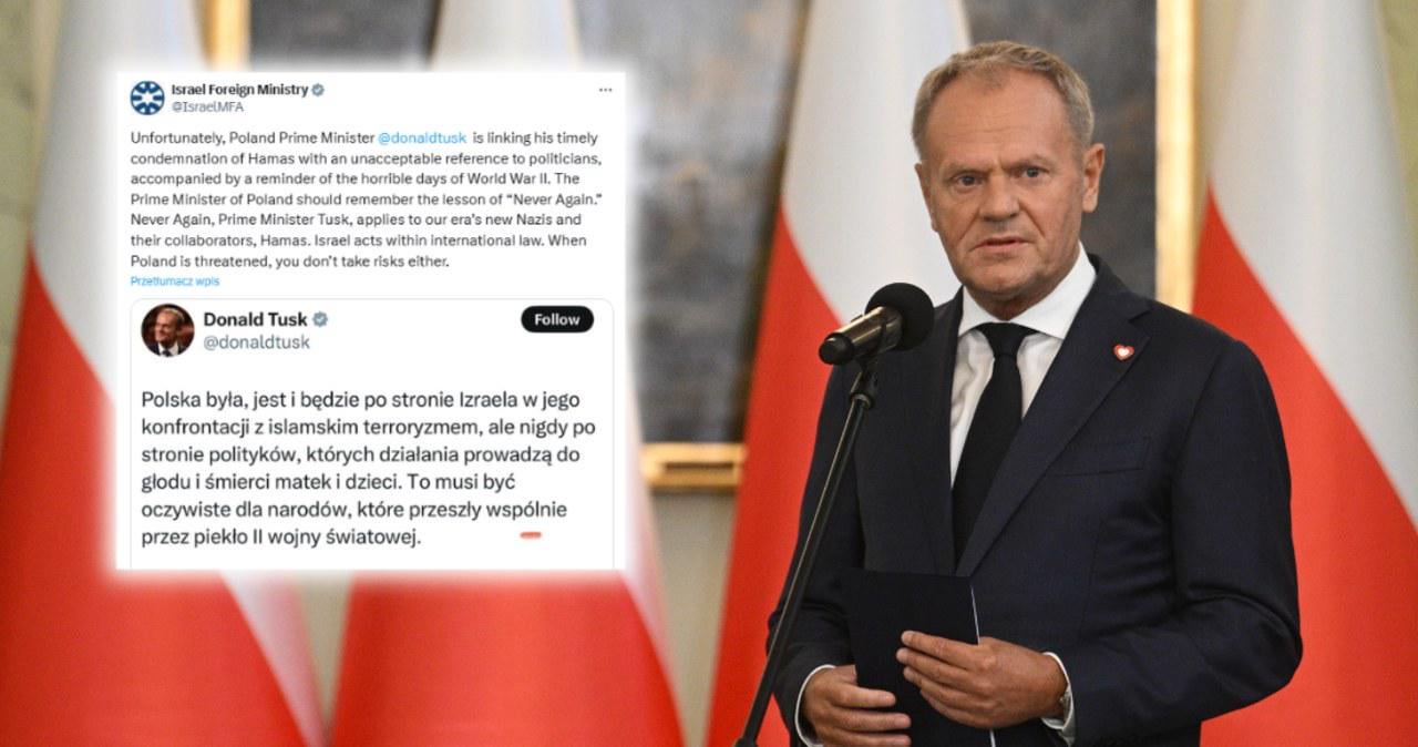 Izraelska dyplomacja oburzona słowami Tuska. "Niedopuszczalna aluzja"