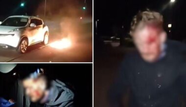 Patriotic flag raisers attacked with 'petrol bombs' after hanging St George's crosses in community​ but they say 'it won't stop us'
