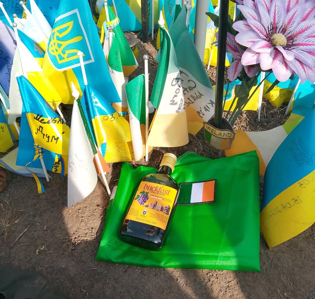 Irish Flag Patch, Independence Square, Kyiv. Our own who sacrificed everything.