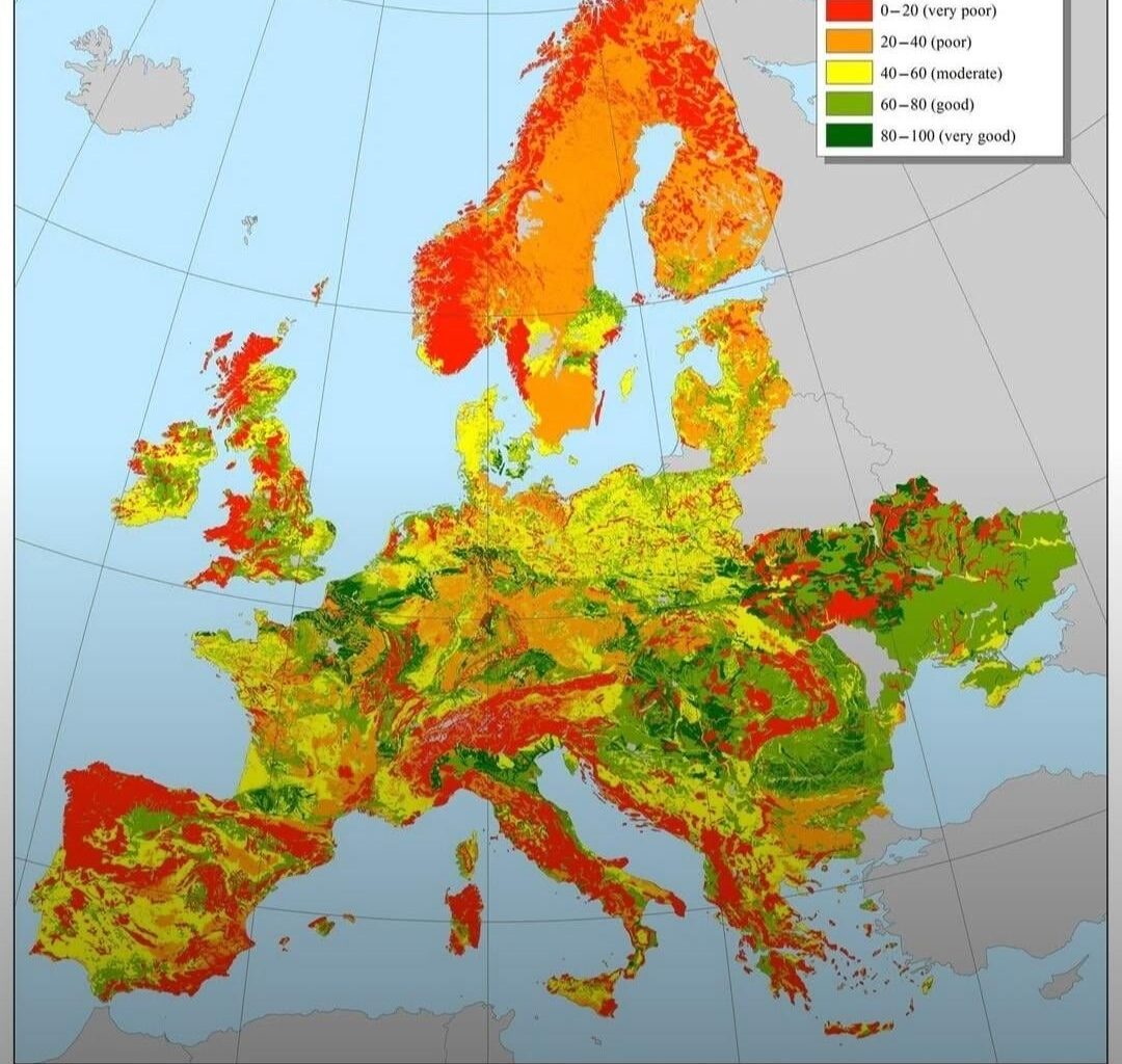 Soil quality throughout Europe