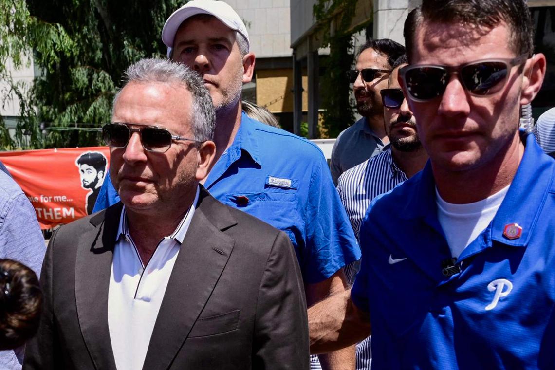 US envoy Steve Witkoff (left) arriving on Aug 2 for a closed meeting with the families of Israeli hostages still being held by Hamas militants in the Gaza Strip.